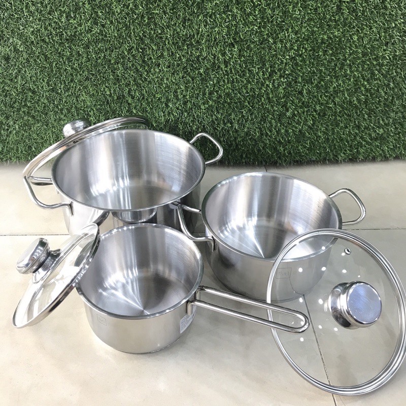 Combo 3 Nồi Inox 3 đáy Fivestar 24-20-16cm