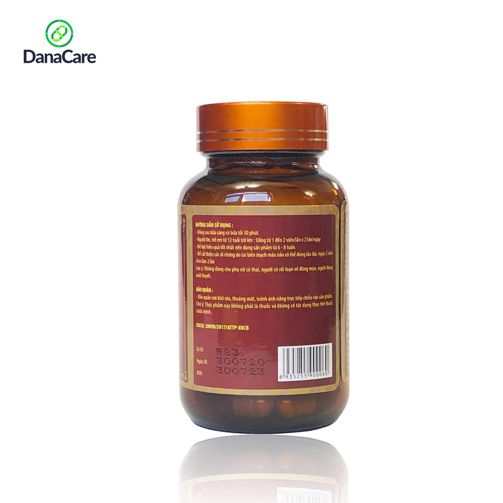 Hoạt huyết dưỡng não An thần, giảm mất ngủ, gingko biloba Hộp 30 viên