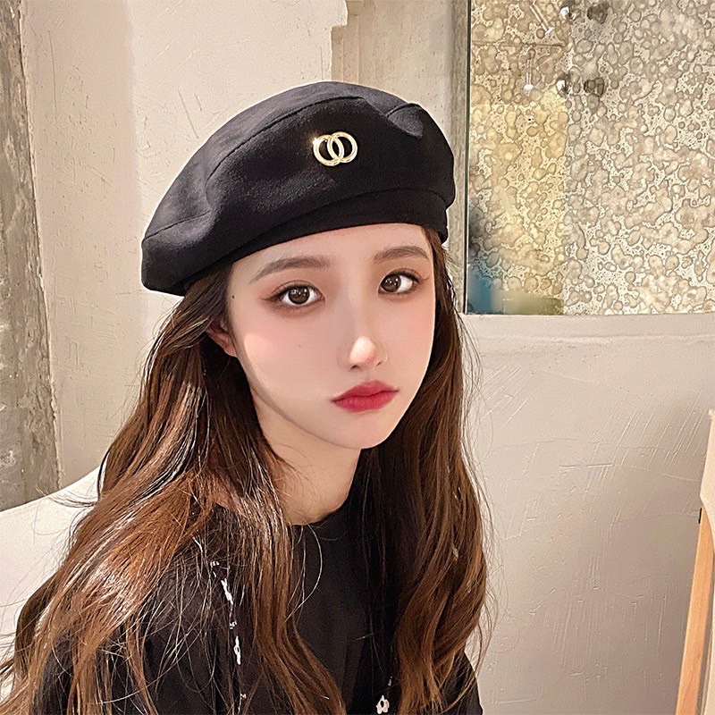 Nón Nồi Beret Duy Nhất Đen Thời Trang