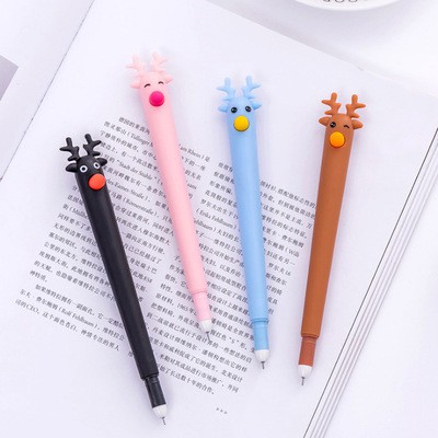 Bút bi nước mực đen hình Tuần lộc giáng sinh cute ngòi 0.5mm BMBooks