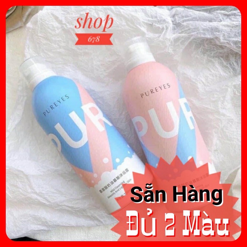 Sữa tẮm tạo bọt trắng da PUREYES ( hàng có sẵn )