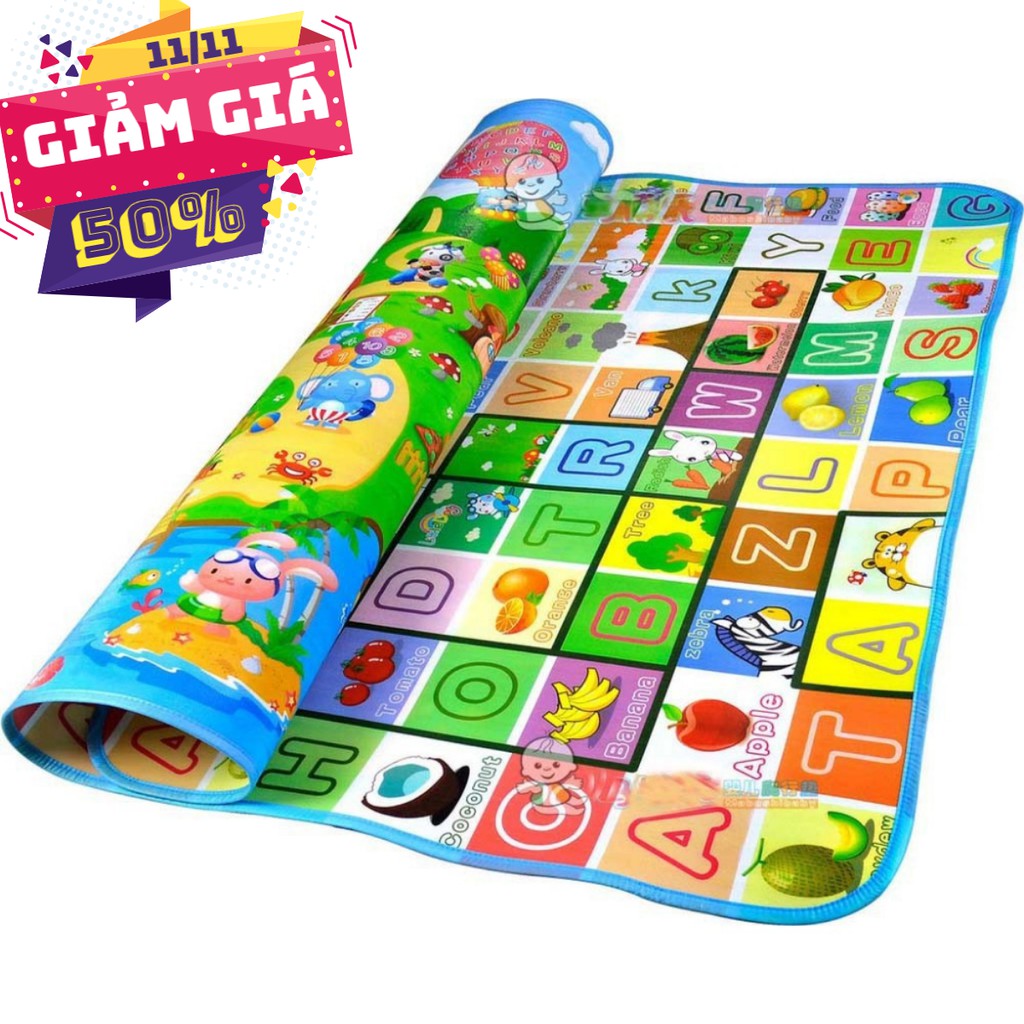 MABOSHI BABY THẢM CHƠI 2 MẶT  CHO BÉ NHIỀU KÍCH THƯỚC