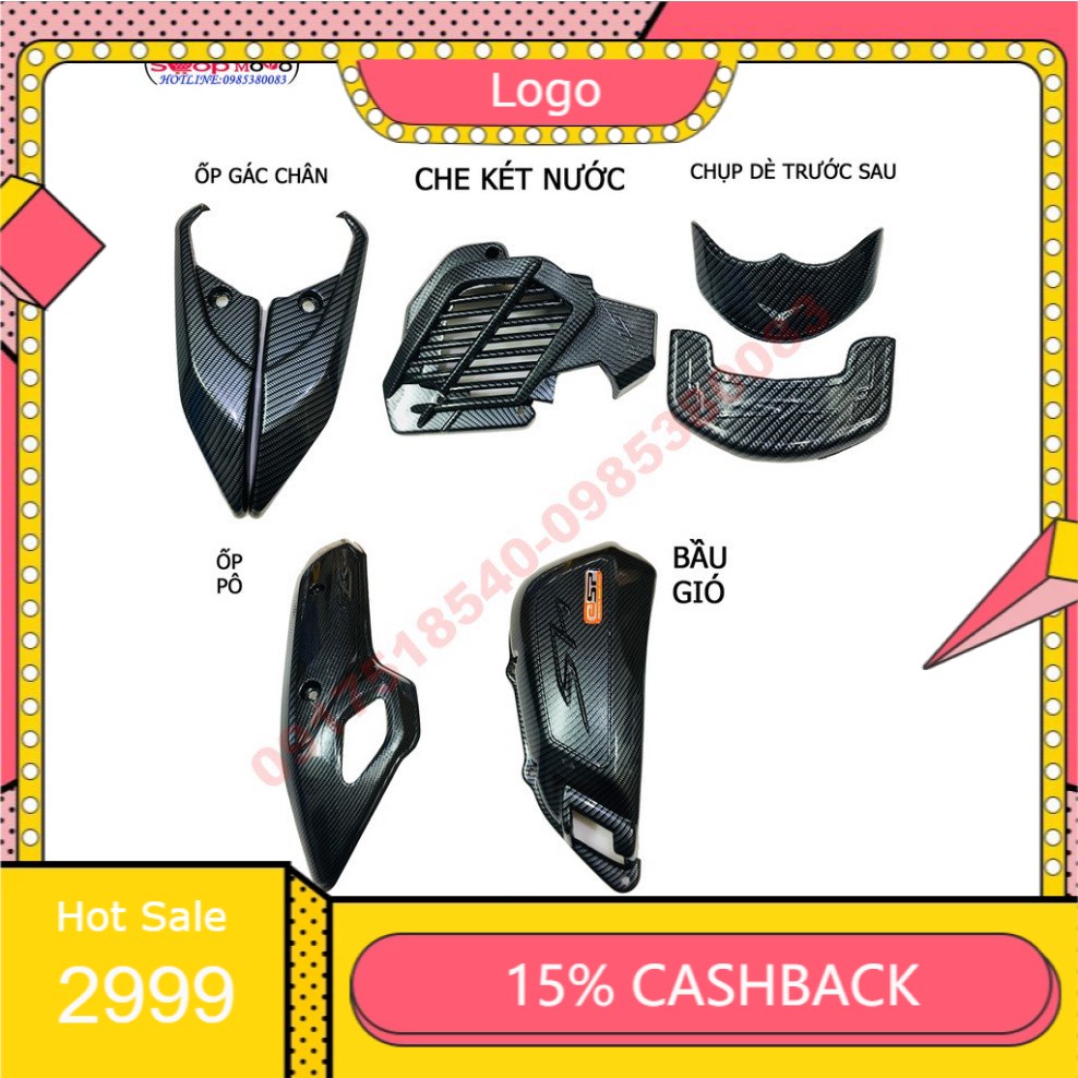 FULL BỘ CARBON CHO SH 2012-2016 (hình thật)
