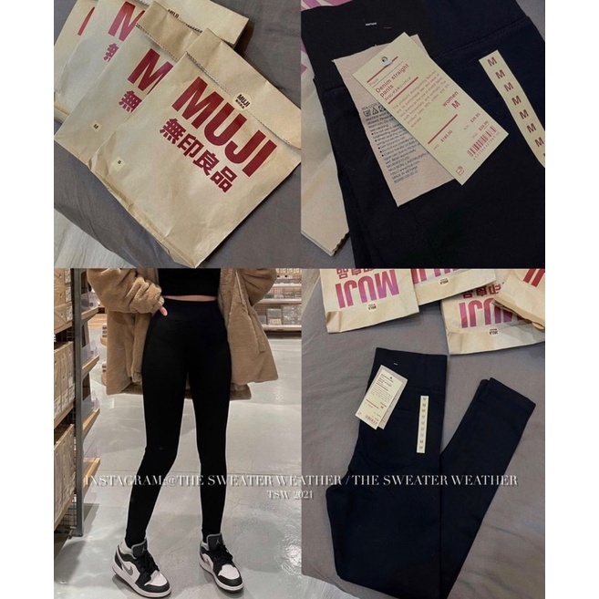 Quần legging nữ Muji chất dày mịn chuân loại 1 kèm túi giấy xịn xò  - Hongthuyfashion88