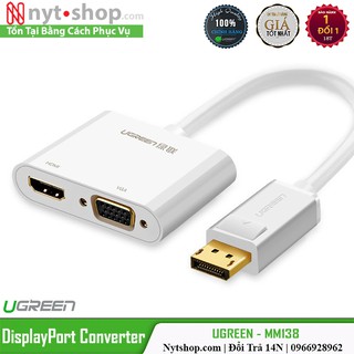 Cáp DisplayPort ra VGA & HDMI 4K cao cấp UGREEN MM138