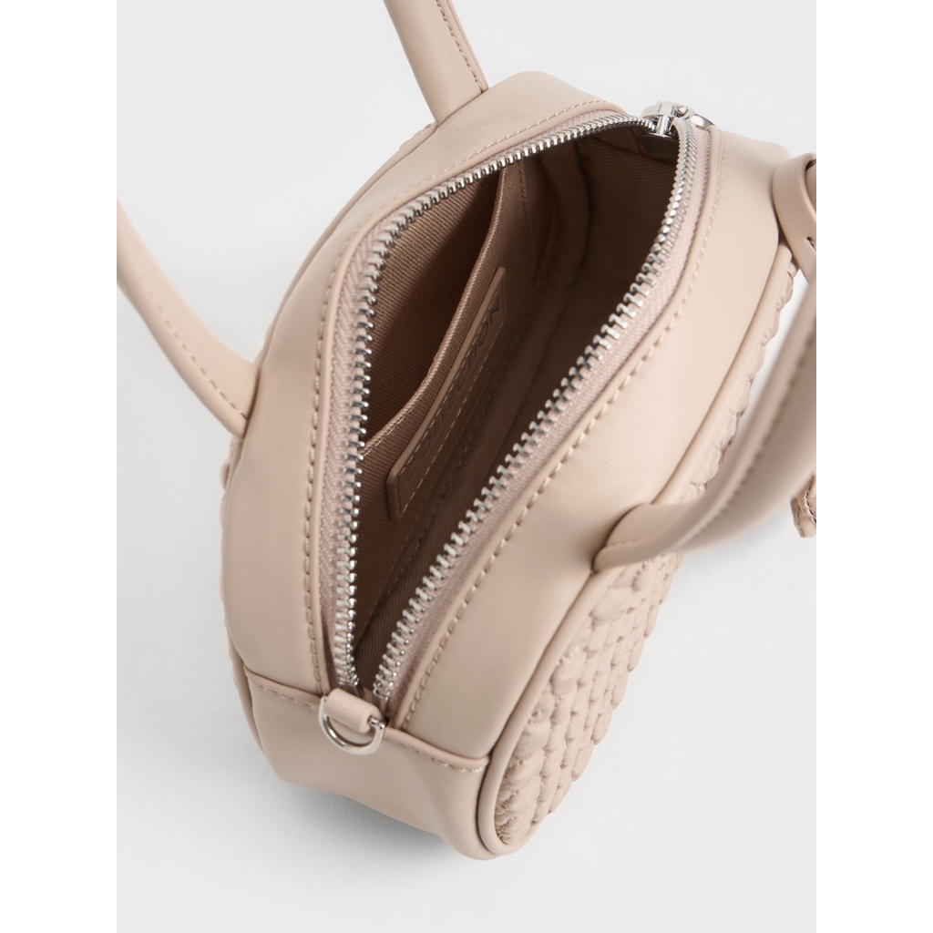 Túi xách nữ đeo chéo Charles and Keith charm hoa xinh xắn | Auth - Order Sing