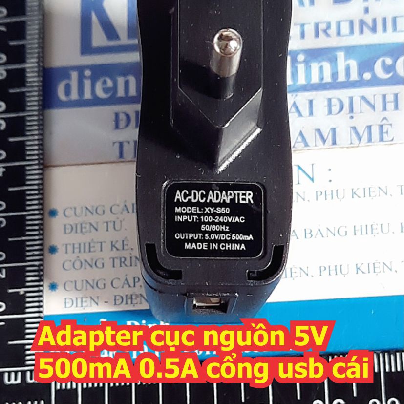 2 cái Adapter cục nguồn 5V 500mA 0.5A cổng usb cái kde7917