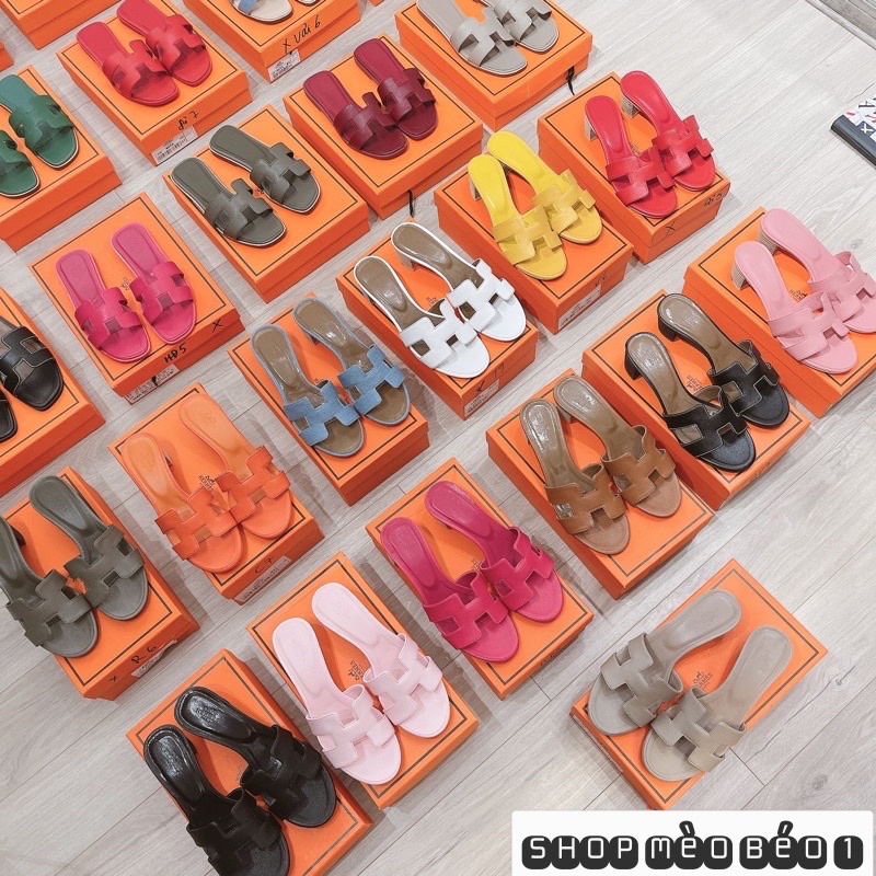 Guốc hm gót vuông dáng basic hot hit fullbox