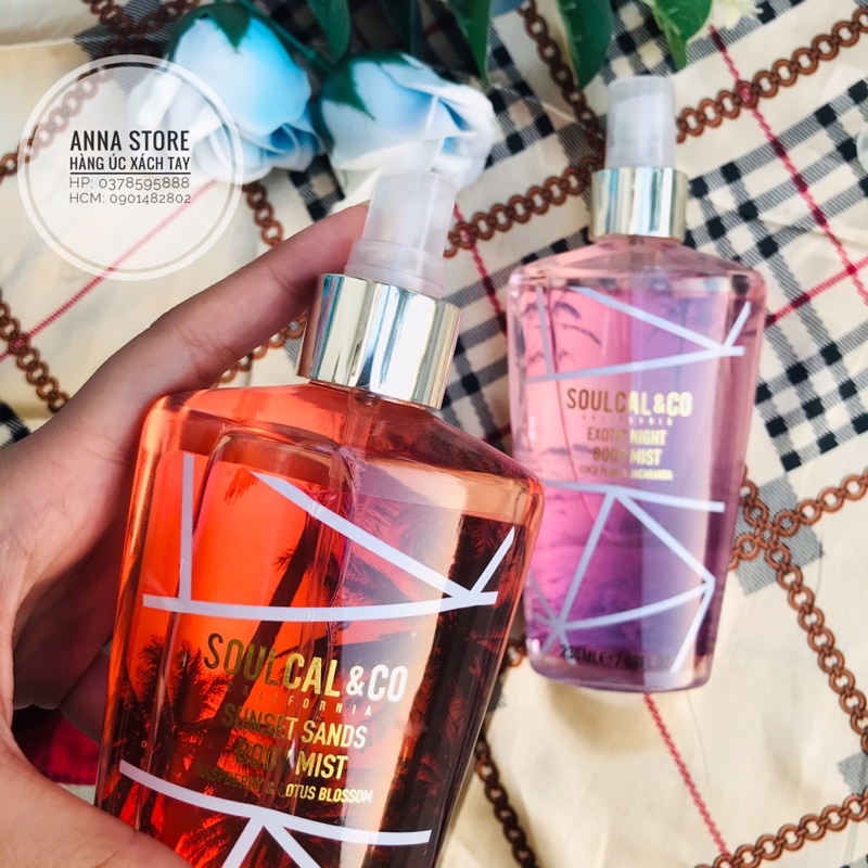 BODY MIST SOULCAL &  CO Xịt thơm body