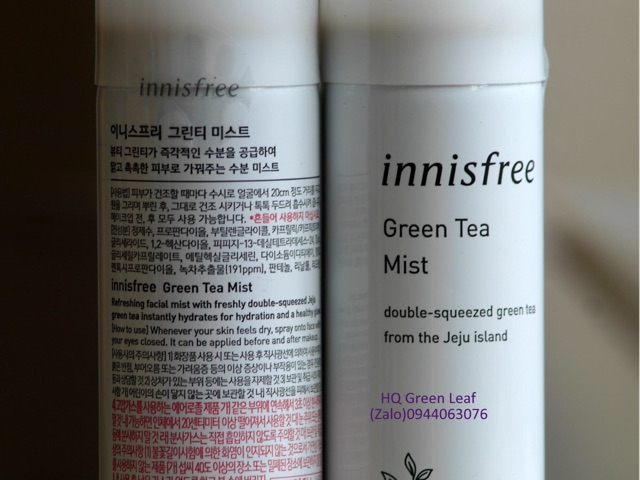 XỊT KHOÁNG TRÀ XANH INNISFREE Green tea mineral mist 50ml và 120ml và 150mL | BigBuy360 - bigbuy360.vn