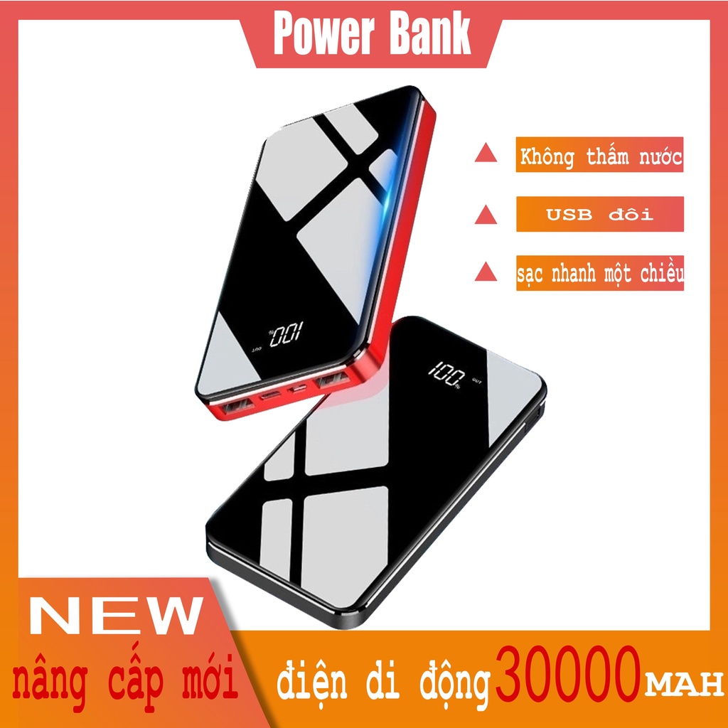 Sạc dự phòng 30000mah ​Không thấm nước Sạc Dự Phòng Không Dây sạc nhanh một chiều |Dung18