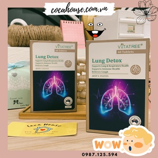 Viên uống thải độc phổi vitatree 60 viên úc - lung detox vitatree