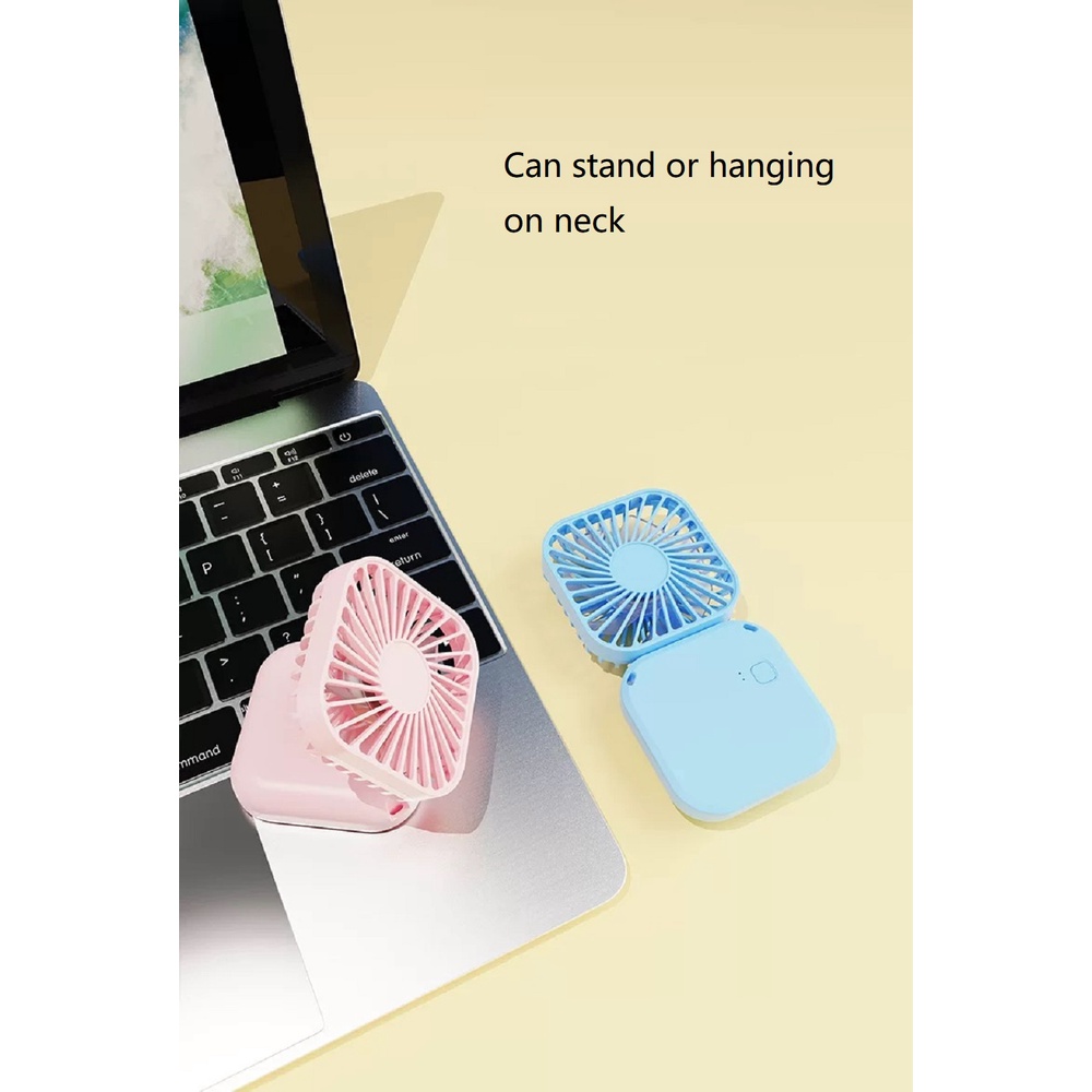Quạt đeo cổ mini LAMMCOU sạc USB thiết kế 3 tốc độ tiện dụng