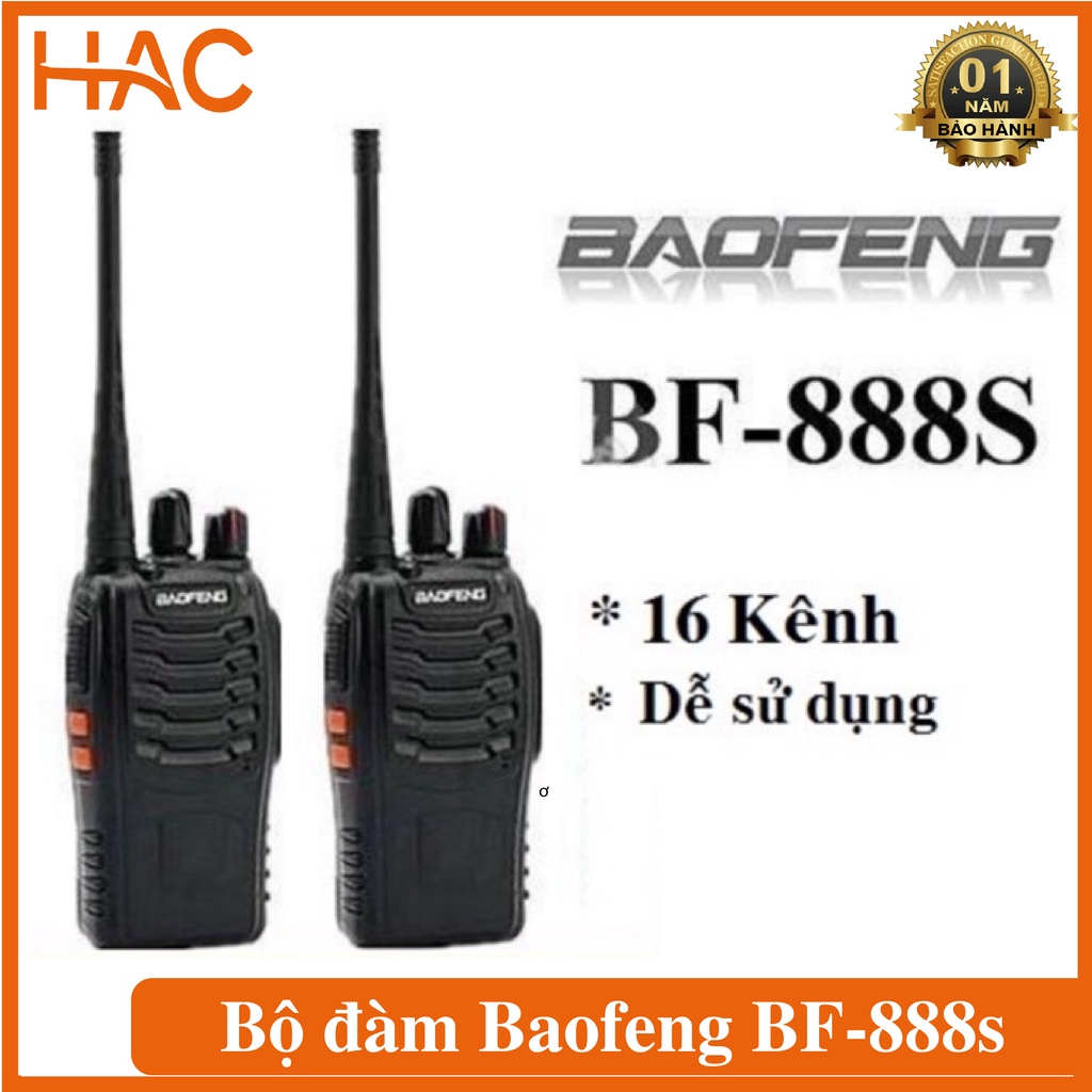 BỘ ĐÀM CHÍNH HÃNG BAOFENG BF888s 15 Kênh, Kết nối cực xa, tặng kèm tai nghe