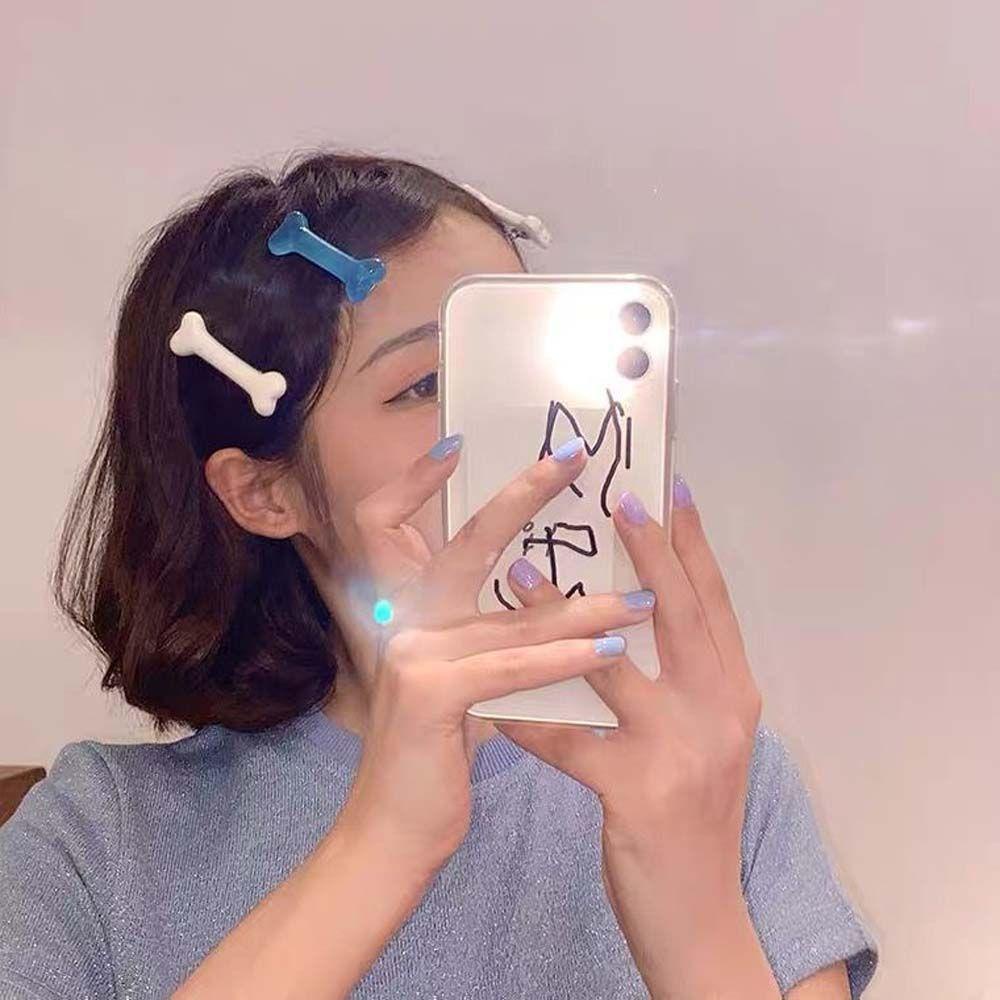 Kẹp Tóc Mái Hình Cục Xương Màu Kẹo Phong Cách Hàn Quốc Dễ Thương Dành Cho Mẹ Và Bé Gái Back2Lilife