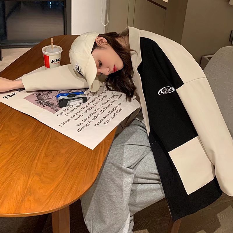 Áo Khoác Blazer Đôi Phối Unisex Cho Cả Nam Và Nữ Vải Kaki Cotton Xuất Dày Dặn