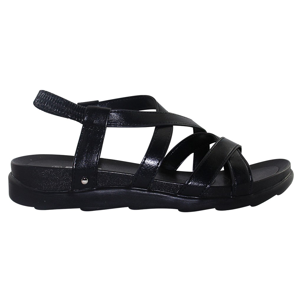 GIÀY SANDAL QUAI DÂY CHÉO ĐẾ BẰNG NỮ BITA'S SYN.219 (ĐEN + HỒNG + KEM) - BITAS