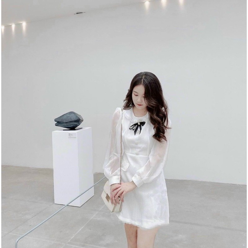 [mẫu mới] Đẩm thiết kế đầm nữ màu trắng dễ thương mặc dự tiệc dạo phố cực xinh mã [B0] | BigBuy360 - bigbuy360.vn