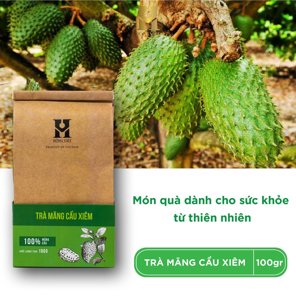 [Mã GROSALE2703 giảm 8% đơn 250K] Trà mãng cầu 100gr - Nông sản sạch Bazan