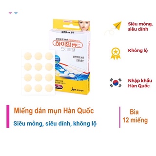 Miếng Dán Mụn Hàn Quốc Hộp 3vỉ * 12 miếng to