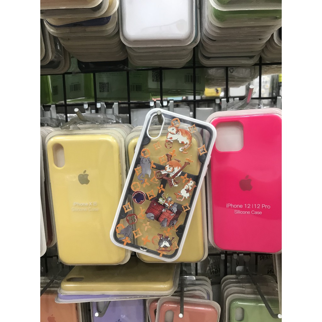 Ốp dẻo TPU chống sốc 4 cạnh họa tiết LV nhũ vàng iphone Xsmax/Xr/11pro/7G/11promax Hana.case