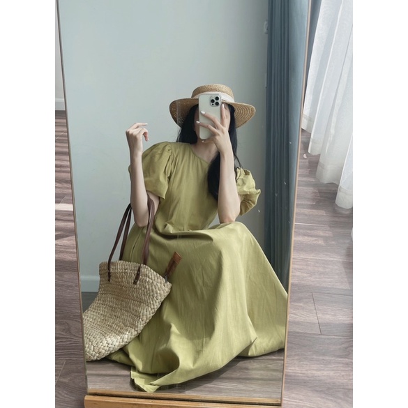 KHALI DRESS - Váy suông dài xếp li eo REGEN
