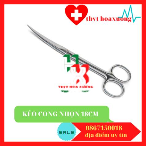 [Hàng Cao Cấp] Kéo Y Tế Cong Nhọn 2 Đầu 18cm - Pakistan