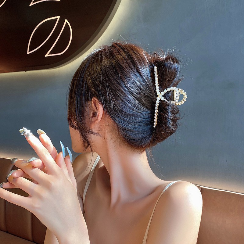 Kẹp Tóc Nữ ❤️FREESHIP❤️ Kẹp Tóc Kim Loại Gắn Đá - Ngọc Trai nhân tạo sang trọng phong cách Hàn Quốc xinh xắn cho nữ