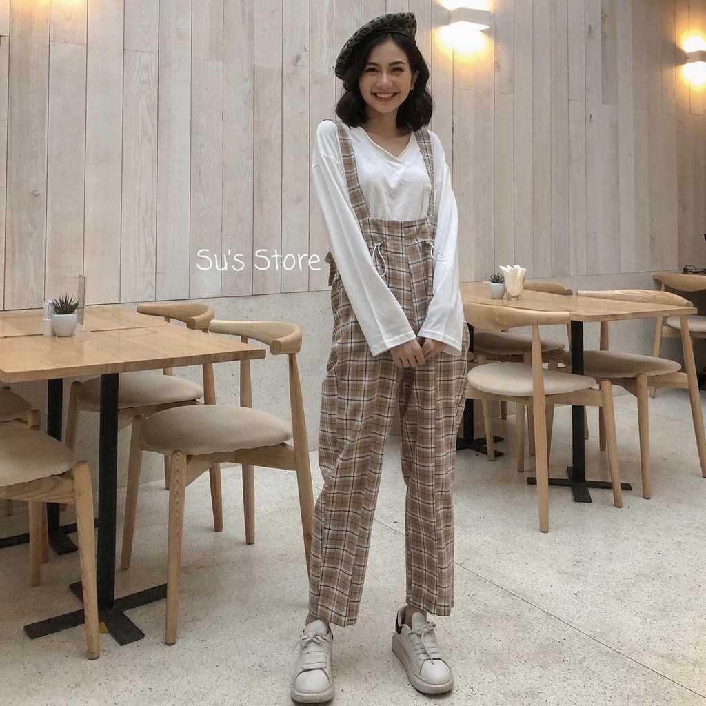 Yếm kẻ caro khuy sắt Y58 SUSTORE