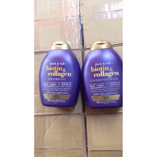 Bộ dầu gội đầu dành cho tóc rụng OGX Biotin & Collagen Shampoo, 13 fl oz 385ml của Mỹ