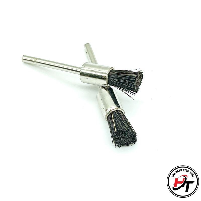 Chổi đánh rỉ sắt đánh bóng lông ngựa mềm sét inox chuôi 3mm CDR-3MM