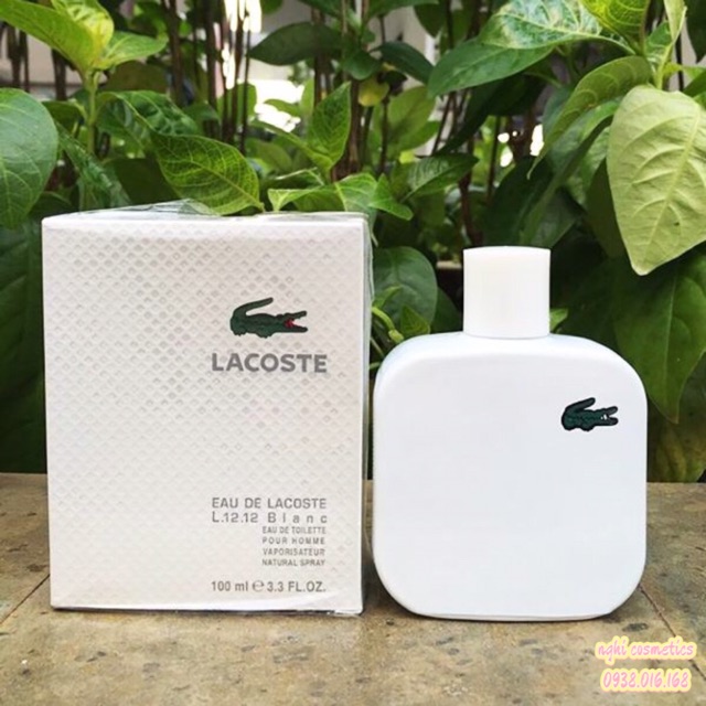 Nước hoa nam lacoste trắng l.12.12 white blance 100ml