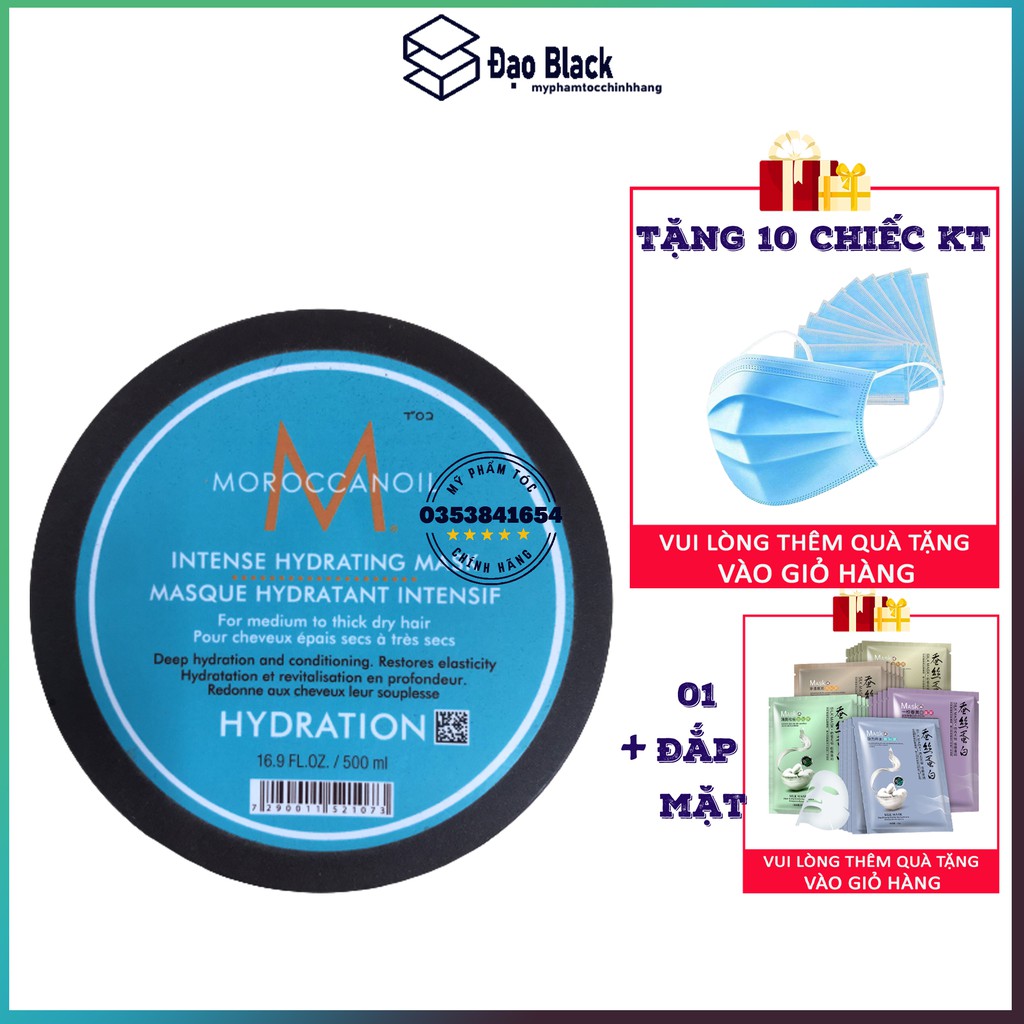 Kem ủ tóc Moroccanoil chính hãng dầu hấp tóc phục hồi hư tổn moroccanoil treatment  Hydrating Mask 500ml DT02.500ml