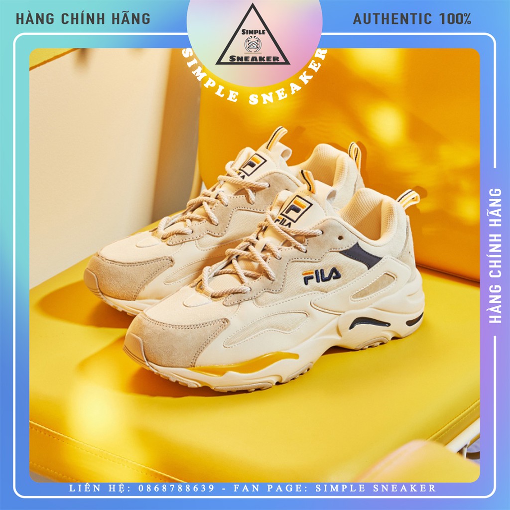 Giày Fila Ray Tracer Chính Hãng FREESHIP Fila Korea Ray Tracer Yellow - Giày Sneaker Thể Thao Nữ Fila - Simple Sneaker