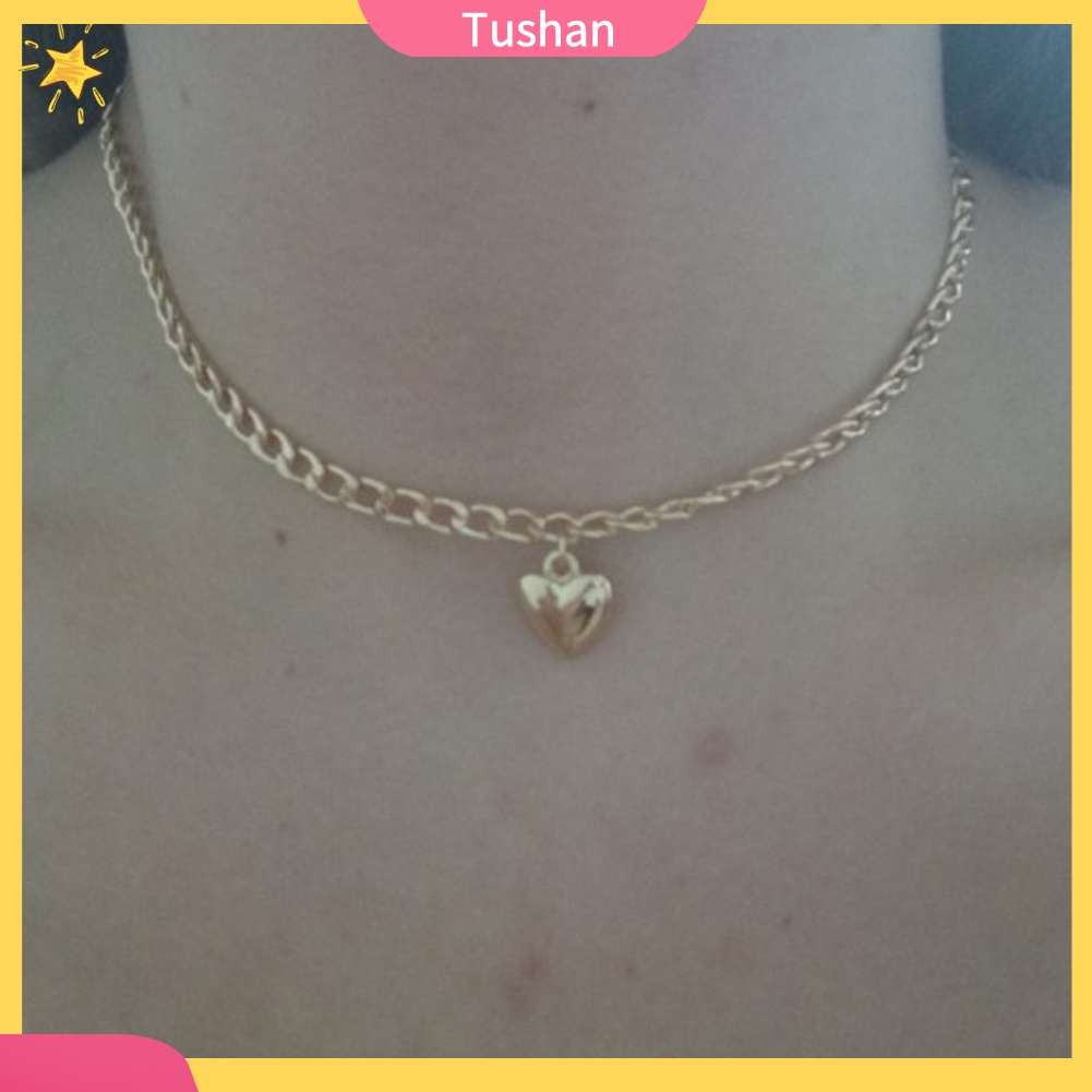 Vòng Cổ Choker Mặt Trái Tim Thời Trang Cho Nữ