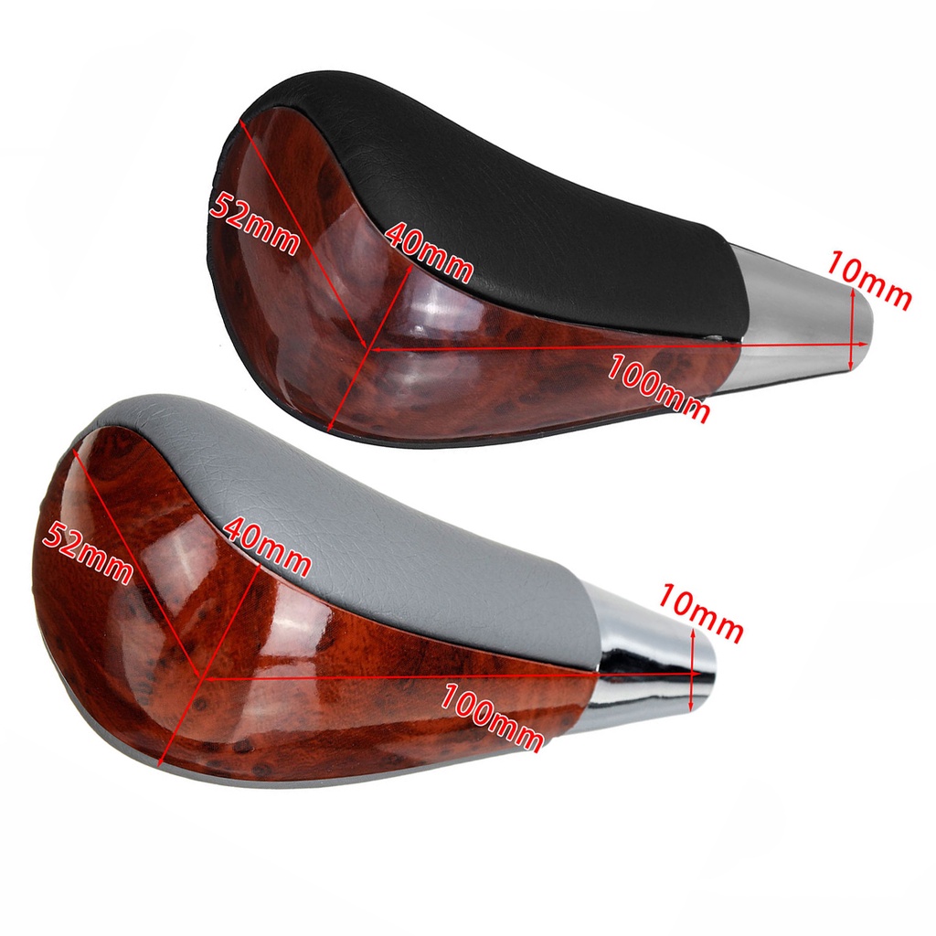 Tay nắm cần số màu đen vân gỗ cho xe hơi Toyota Corolla Camry/Harrier Fortuner Crown Land Cruiser