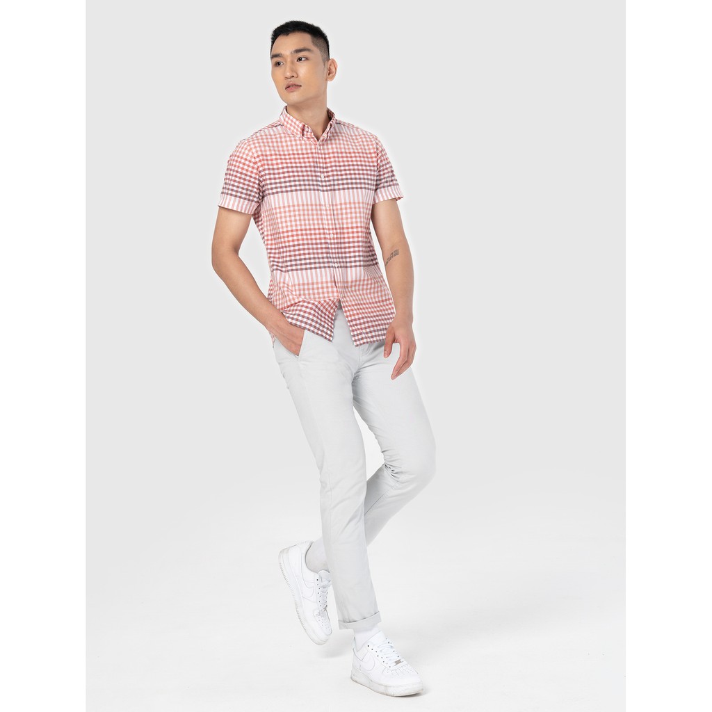 Áo sơ mi nam ngắn tay kẻ 8TH21S006 Canifa | BigBuy360 - bigbuy360.vn