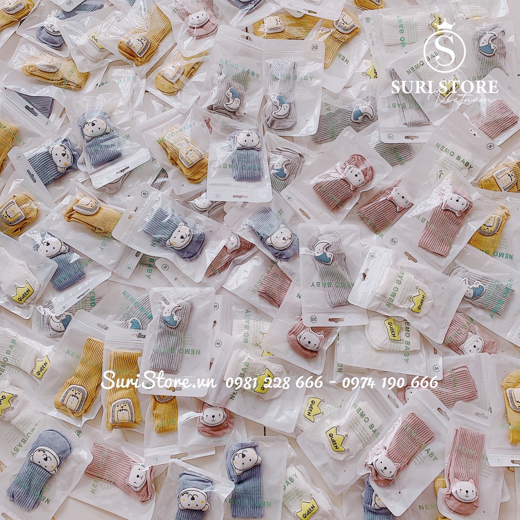 Tất Hình Thú Nemo Baby, Vớ Hình Thú Cổ Cao Chống Trượt Cho Bé