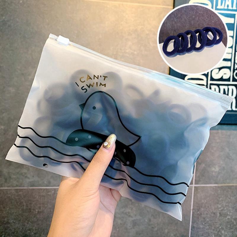 Bộ 50/100 phụ kiện dây buộc tóc thời trang độ co giãn cao nhiều màu sắc tùy chọn