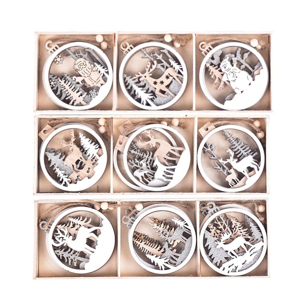 YIYU Phụ Kiện Trang Trí Cây Thông Giáng Sinh Hình Tuần Lộc Dễ Thương