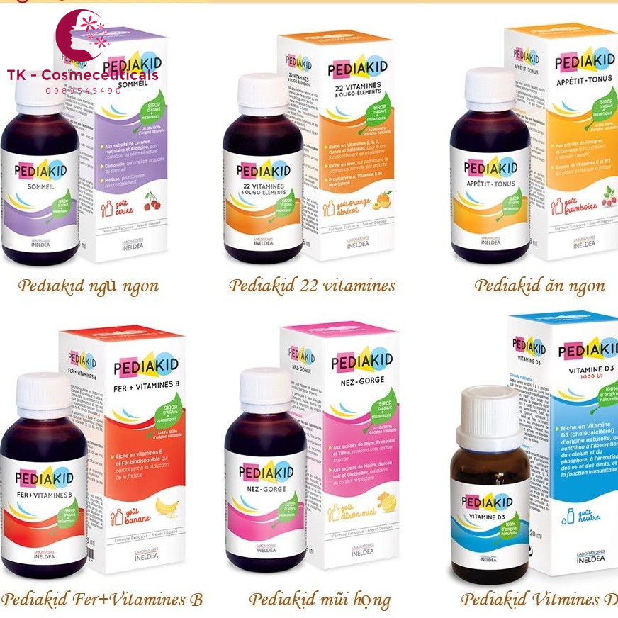 Pediakid - 22 Vitamin /  Vitamin D3 / Immuno Fort Tăng Cường Miễn Dịch Cho Bé - PHÁP