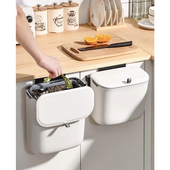 [DỌN KHO] Thùng rác treo tủ có nắp đậy