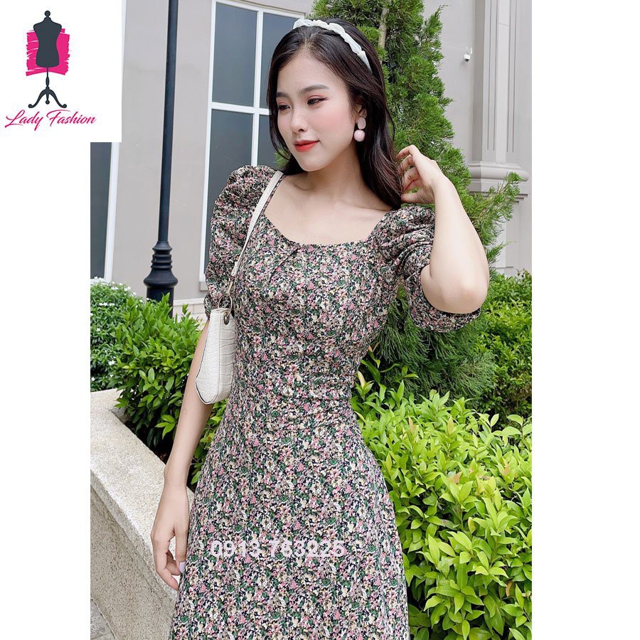 ĐẦM XÒE CỔ VUÔNG TAY PHỒNG-MS0601D