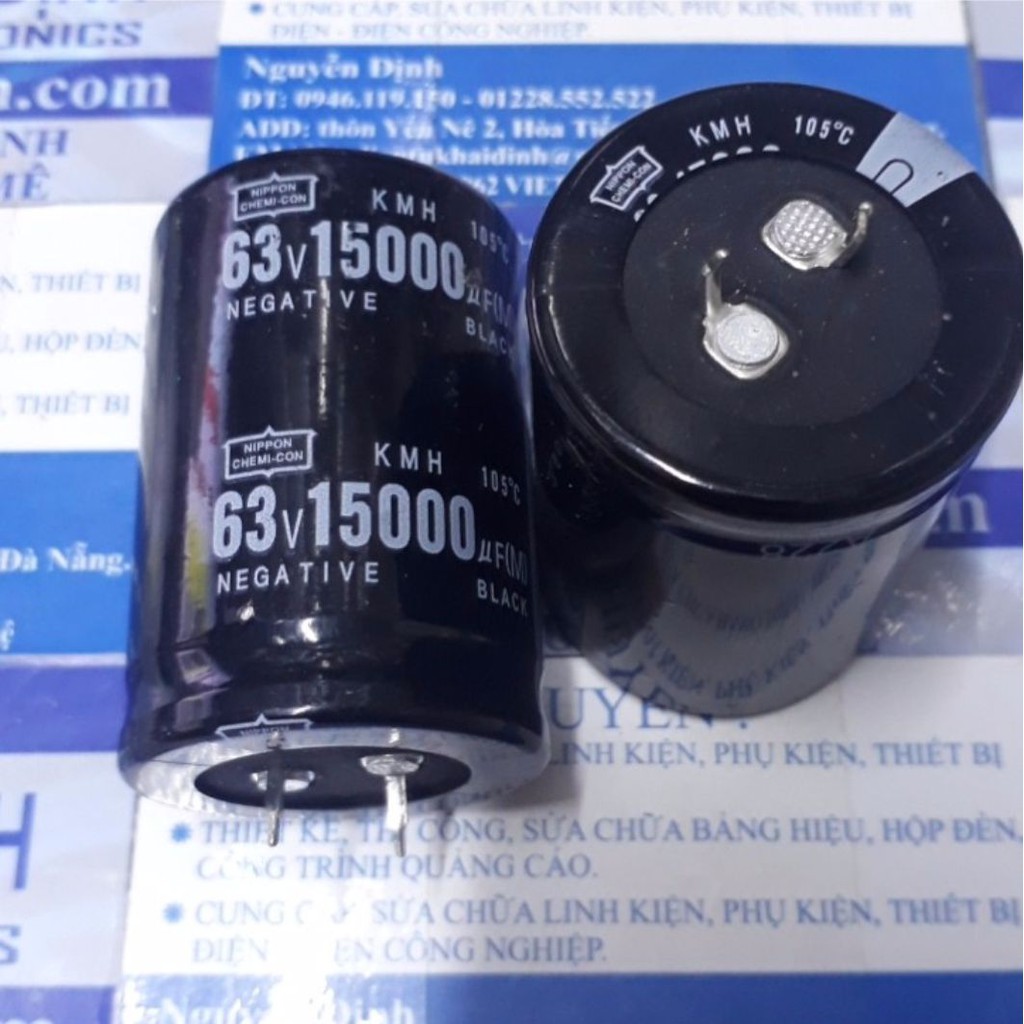 tụ hóa tụ phân cực, tụ sừng tụ Audio 15000uF 63V (hàng Nippon) 35x50mm kde0145
