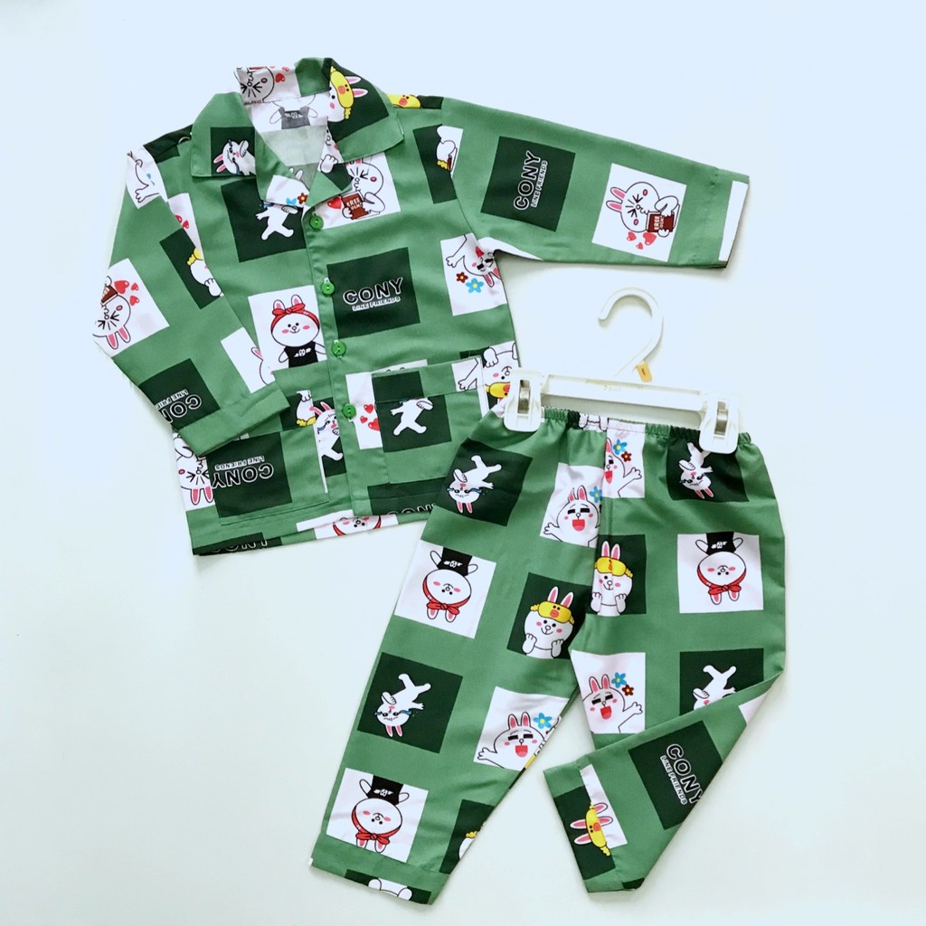 Pijama Cho Bé Kate Thái - Thỏ ngộ nghĩnh 10-45kg