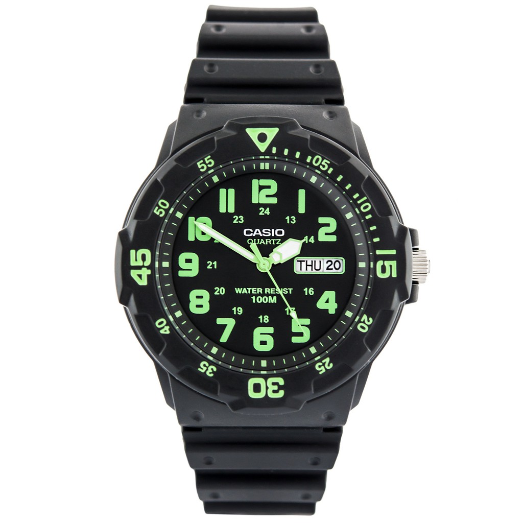 Đồng hồ nam dây nhựa Casio Standard chính hãng Anh Khuê MRW-200H-3BVDF (44mm)