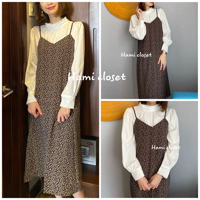 váy yếm hai dây hoa nhí hàn quốc chất đẹp váy yếm ulzzang dáng dài ( không kèm áo) mã VY03 | BigBuy360 - bigbuy360.vn