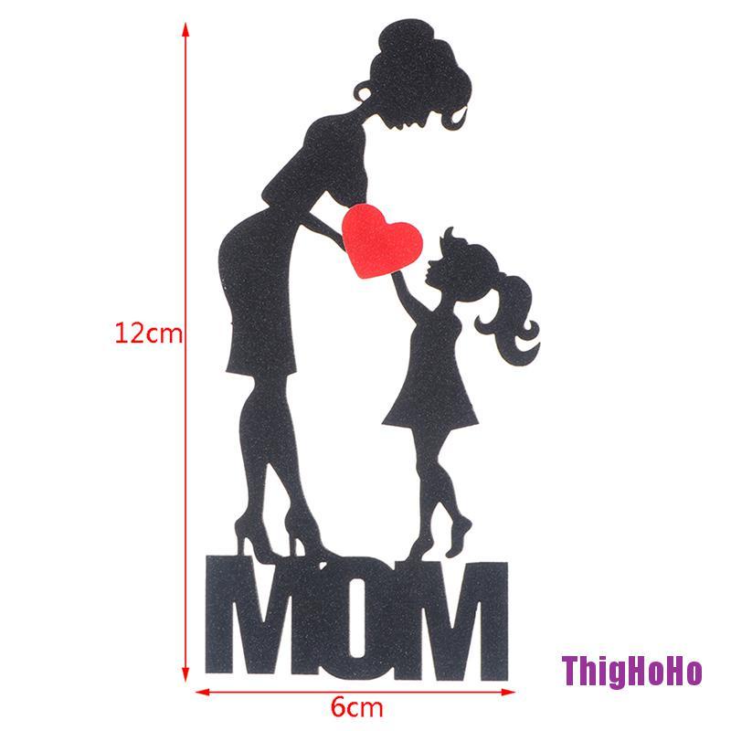 Que Cắm Trang Trí Bánh Kem Hình Chữ I Love Mom