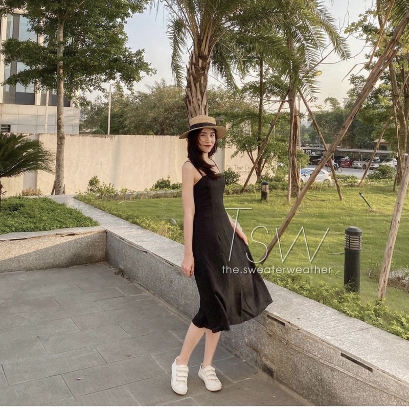 Váy 2 dây trơn, đầm 2 dây đũi xước cực xinh - Xưởng May Hạnh Hồng | BigBuy360 - bigbuy360.vn