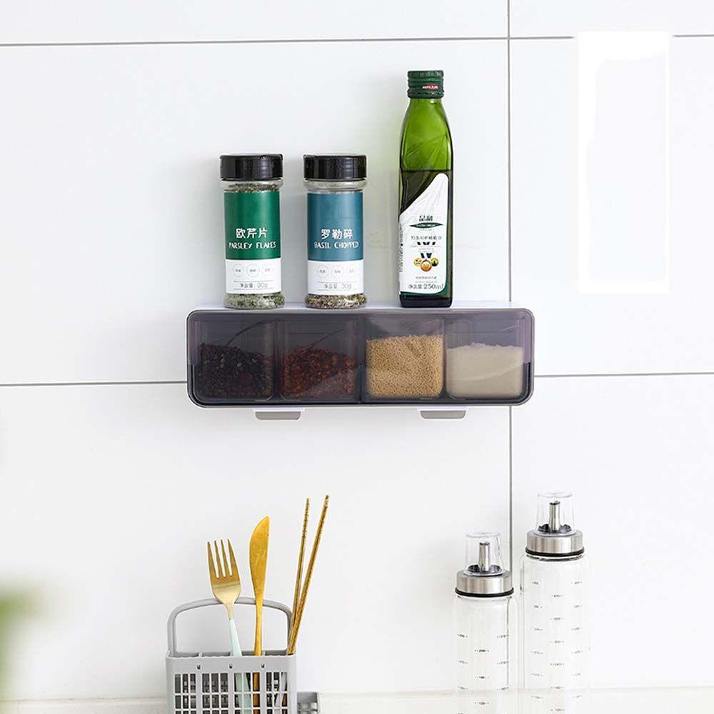 Hộp Đựng Gia Vị Nhiều Ngăn Kèm Muỗng Thanh Lịch